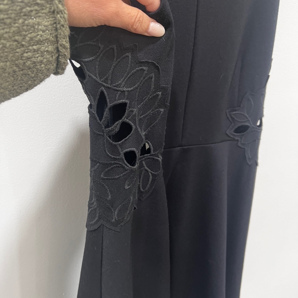 Free people Cha Cha Ponte Like A Dream Spaghetti Strap Embroidered Cutout Dress - Picture 5 of 11